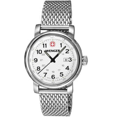Wenger 1021.103 Women's Urban Classic White Dial Stainless Steel Mesh Bracelet Watch