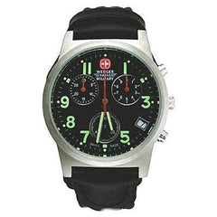 Wenger 79110 Men's Leather Strap Chronograph Watch