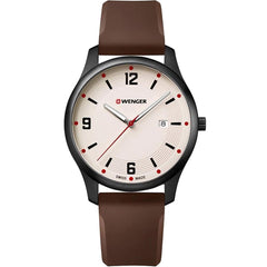 Wenger Men's Quartz Watch - City Active White Dial Rubber Strap | 01.1441.124