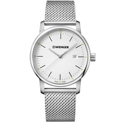 Wenger Men's Quartz Watch - Urban Classic Silver Tone Dial Bracelet | 01.1741.113