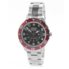 Wenger Men's Watch - Classic Black and Silver Dial Stainless Steel Bracelet | 79316C