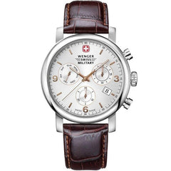 Wenger Swiss Military Men's Watch - Urban Classic Dark Brown Strap | 01.1043.215S