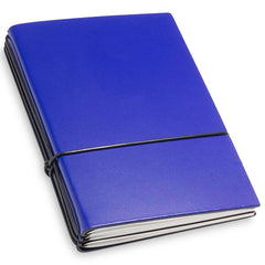 X17 Leather Notebook - A6 Bonded Plain, Squared and Lined, Blue, 3 Inlays | 1-406-3BL
