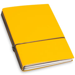 X17 Leather Notebook - A6 Bonded Plain, Squared and Lined, Orange, 3 Inlays | 1-406-3O