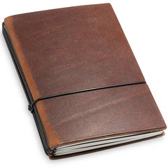 X17 Leather Notebook - A6 Plain, 5mm Squared and Lined, Dark Brown, 3 Inlays | 1-905-3M