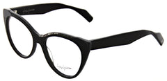 Yohji Yamamoto Women's Eyeglasses - Black Frame Demo Lens | 1034-019-54-17-145