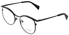 Yohji Yamamoto Women's Eyeglasses - Navy Frame Demo Lens | 3014-601-53-18-145