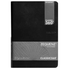 Zequenz Classic 360 Notebook - Signature Lite A5, Ruled, Black | 360-SNJ-A5-LITE-BKR