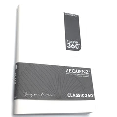 Zequenz Classic 360 Notebook - Signature Lite A5, Squared, White | 360-SNJ-A5-LITE-WHG