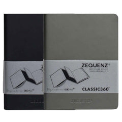 Zequenz Notebook - DUO Plus+ B6, Ruled/Blank, Gray/Black | 360-DPJ-B6-GRR-BKB