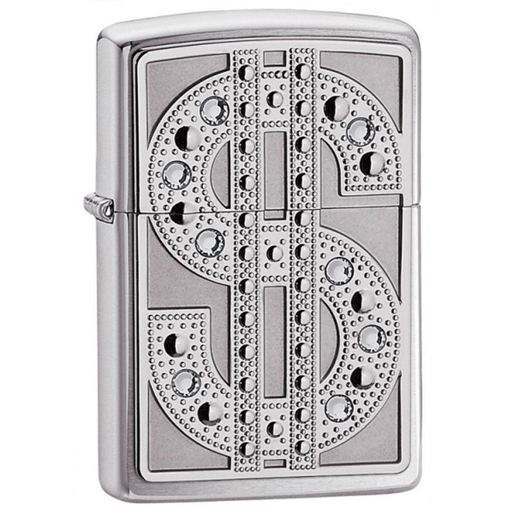 Zippo 20904 Classic Bling Emblem High Polish Chrome Swarovski 