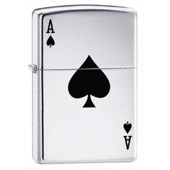 Zippo 24011 Classic Lucky Ace High Polish Chrome Windproof Lighter