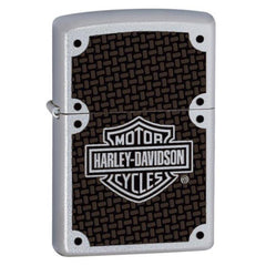 Zippo 24025-HD Classic Harley Davidson Satin Chrome Windproof Lighter
