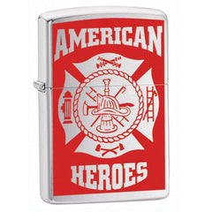Zippo 24354 Classic American Hero Firefighter Street Chrome Windproof Lighter