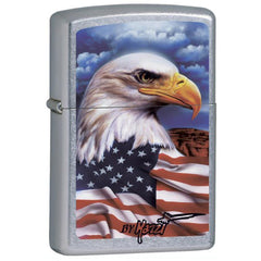 Zippo 24764 Mazzi Street Chrome Freedom Watch Windproof Pocket Lighter