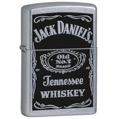 Zippo 24779 Classic Jack Daniels Old No 7 Label Street Chrome Windproof Lighter