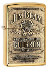 Zippo 254BJB929 Classic Jim Beam Emblem High Polish Brass Windproof Lighter