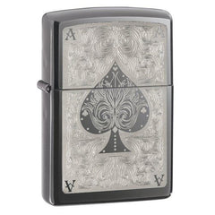 Zippo 28323 Classic Ace Filigree Black Ice Windproof Lighter