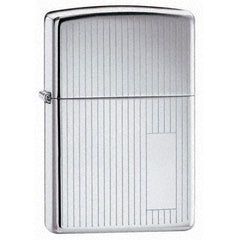 Zippo 350 Classic High Polish Chrome Engine Turned Windproof Pocket Lighter