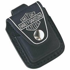 Zippo HDPBK Black Leather Harley Davidson Logo Lighter Pouch