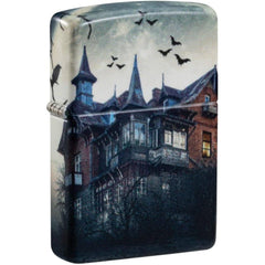 Zippo Lighter - Horror House Design Metal Construction Refillable Windproof | 48922