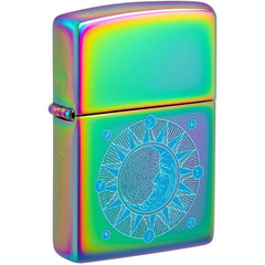 Zippo Lighter - Multicolor Sun Design Metal Construction Refillable Windproof | 48960