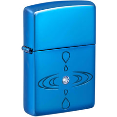 Zippo Lighter - Simple Water Drop Metal Construction Refillable and Windproof | 48918