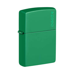 Zippo Pocket Lighter - Classic Grass Green Matte Zippo Logo | 48629ZL