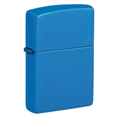 Zippo Pocket Lighter - Classic Sky Blue Matte Zippo Logo Metal Windproof | 48628ZL