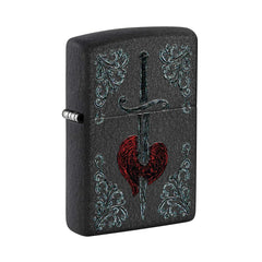 Zippo Pocket Lighter - Heart Dagger Tattoo Design Brass Material Windproof | 48617