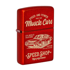 Zippo Pocket Lighter - Muscle Car Design Refillable Genuine Windproof Metal | 48523