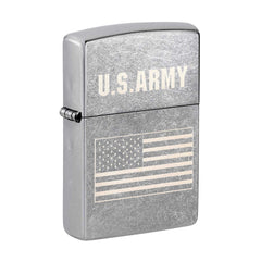 Zippo Pocket Lighter - U.S. Army and Flag Design Windproof Metal Construction | 48557