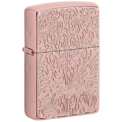 Zippo Windproof Lighter - Armor Carved Design Heavy-Walled Finish Rose Gold | 49703
