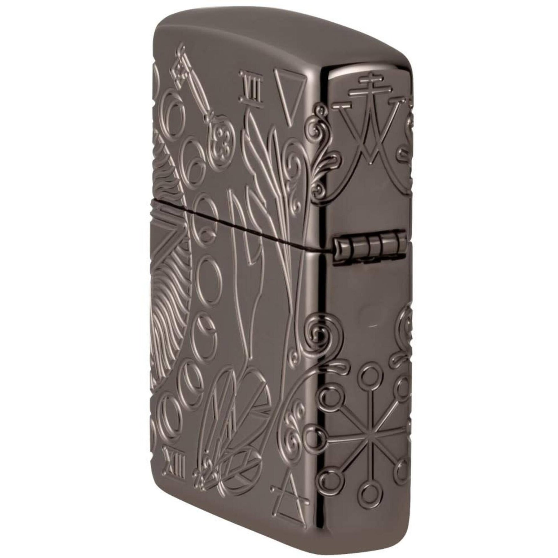 Zippo Windproof Lighter - Armor Wiccan Inspired Elements Black Ice Met