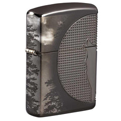 Zippo Windproof Lighter - Armor Wolf Design with MultiCut Process Black Ice | 49353
