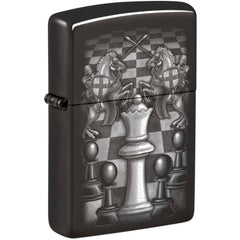 Zippo Windproof Lighter - Color Image Chessboard Design High Polish Black | 48762
