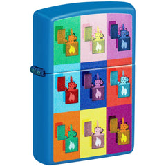 Zippo Windproof Lighter - Color Image Pop Art Design Sky Blue Matte Metal | 48722