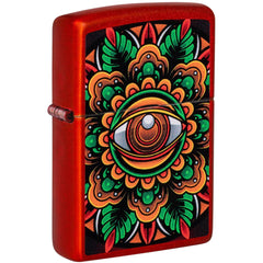 Zippo Windproof Lighter - Counter Culture Eye Design Metallic Red All-Metal | 48678