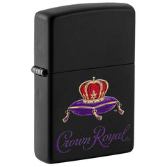 Zippo Windproof Lighter - Crown Royal Logo Design Black Matte Finish Pocket | 49754