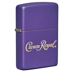 Zippo Windproof Lighter - Crown Royal Script Logo Design Purple Matte Finish | 49460