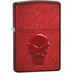 Zippo Windproof Lighter - Doom Ride or Die Skull Design Candy Apple Red Iced | 21186