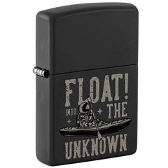 Zippo Windproof Lighter - Float into The Unknown Design Black Matte Finish | 48566