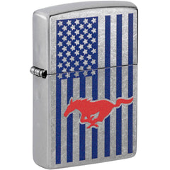 Zippo Windproof Lighter - Ford Logo Design with Mustang icon Street Chrome | 48754
