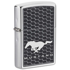 Zippo Windproof Lighter - Ford Mustangs Design High Polish Chrome Finish | 49328