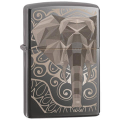 Zippo Windproof Lighter - Geometric Elephant Fancy Fill Design Refillable | 49074