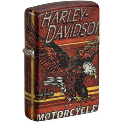 Zippo Windproof Lighter - Harley-Davidson Eagle 540 Color Brown Metal Finish | 48602