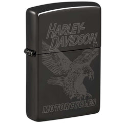 Zippo Windproof Lighter - Harley-Davidson Laser Fancy Fill High Polish Black | 48601
