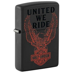 Zippo Windproof Lighter - Harley Davidson United We Ride Black Matte Finish | 48983