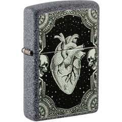 Zippo Windproof Lighter - Heart Design Classic Iron Stone Color Image Scene | 48720