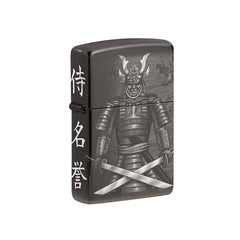 Zippo Windproof Lighter - Knight Fight Design High Polish Black Pocket | 49292